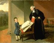 Johann Zoffany The Reverend Randall Burroughs and his son Ellis painting